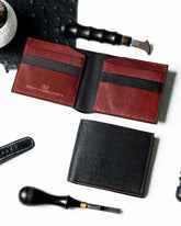 Levi Wallet – Ceylon BR Embossed Edition (Black & Red) - Ceylon Leather Crafts